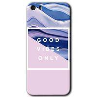 MRCİLETİSİM iPhone 5 Kılıf HD Desen Baskılı Arka Kapak + Temperli Cam - Good Vibes