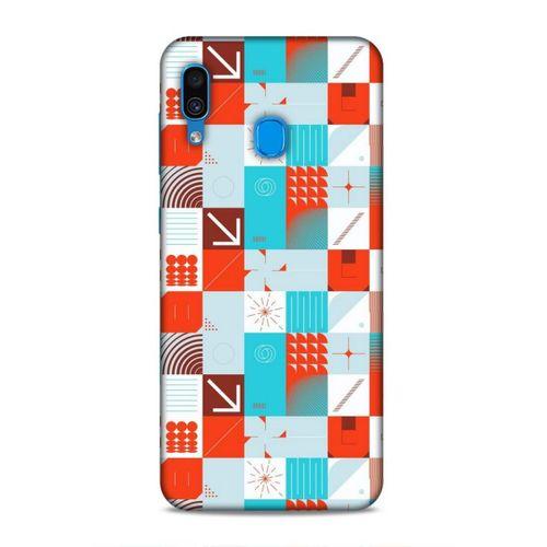 Samsung Galaxy A30 Uyumlu Kılıf Insomnia (33) Hybrid Kılıf Turkuaz Kırmızı