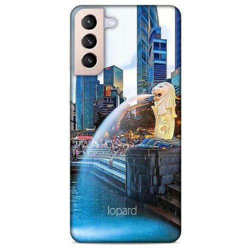 Lopard Samsung Galaxy S21 Plus Uyumlu Kılıf Dünya Mimarisi (47) Crystal Flex Kılıf