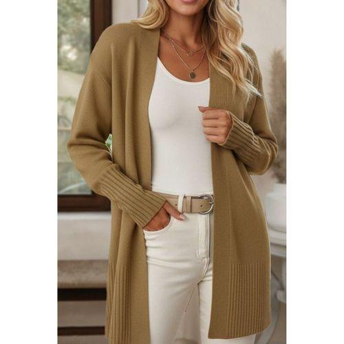 Kadın Uzun Kollu önü Açık Triko Hırka