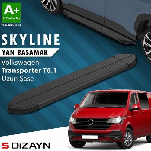 S-Dizayn VW Transporter T6.1 Uzun Şase Skyline Siyah Yan Basamak 253 Cm 2019-2024 A+ Kalite