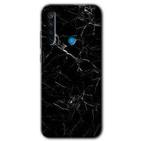 MRCİLETİSİM Xiaomi Redmi Note 8T Kılıf HD Desen Baskılı Arka Kapak + Temperli Cam - Siyah Mermer