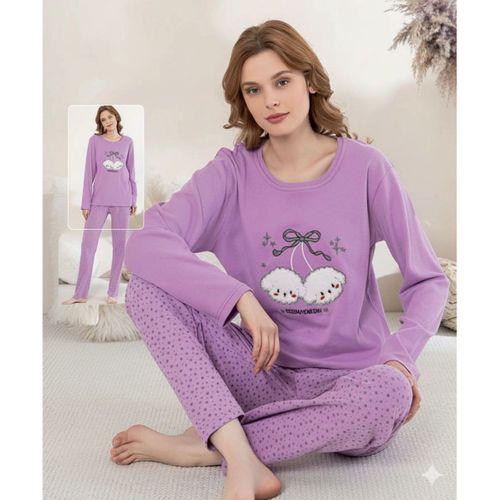 Boyraz 0351 Kadın Penye Uzun Kol Pijama Takımı