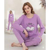 Boyraz 0351 Kadın Penye Uzun Kol Pijama Takımı