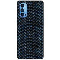 Oppo Reno 4 Pro Kılıf Dragons (4) Koruma Kılıfı Ejderha Skin Lacivert
