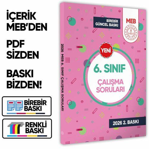 2026 6 Sınıf MEB Tüm Dersler Çalışma Soruları Soru Bankası (Renkli Baskı A4 Boyut) BASKI ÜCRETİ