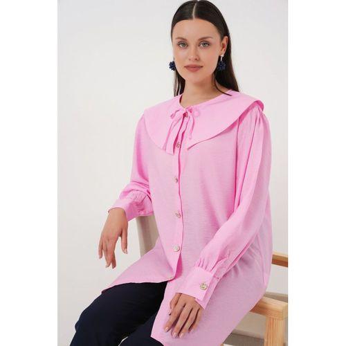 Bebe Yaka Uzun Tunik 5967 - Pembe