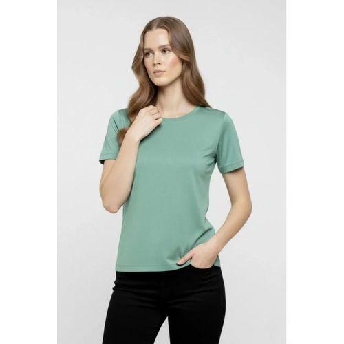 T-Shirt Bisiklet Yaka Slim Fit Likralı Tişört Günlük Basic Body - Mint Yeşili