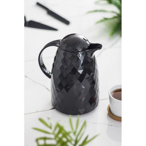 1 Lt Akrilik Siyah Çay Termosu 12 Saat Sıcak 24 Saat Soğuk