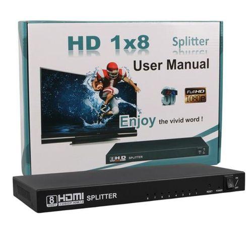 PowerMaster PM-14218 1 Giriş 8 Çıkış Port 1080P FHD HDMI Dağıtıcı Splitter (8li Çoklayıcı)