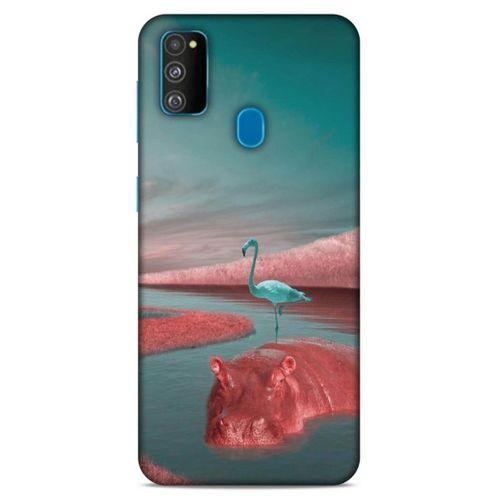 Lopard Samsung Galaxy M30s Uyumlu Kılıf Manipülasyon ☻ (21) Koruyucu Kapak Baskılı