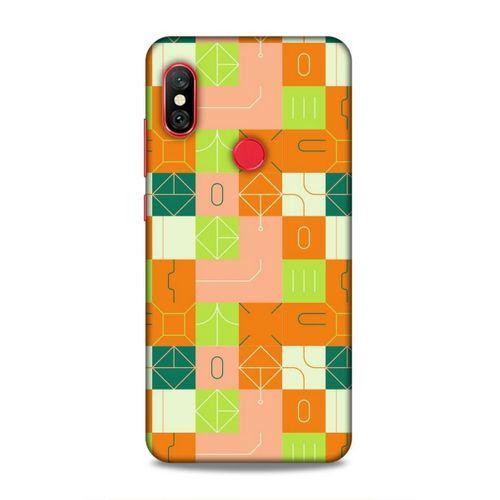 Xiaomi Redmi Note 6 Pro Uyumlu Kılıf Insomnia (48) Bumper Kılıf Fıstık Yeşili Turuncu