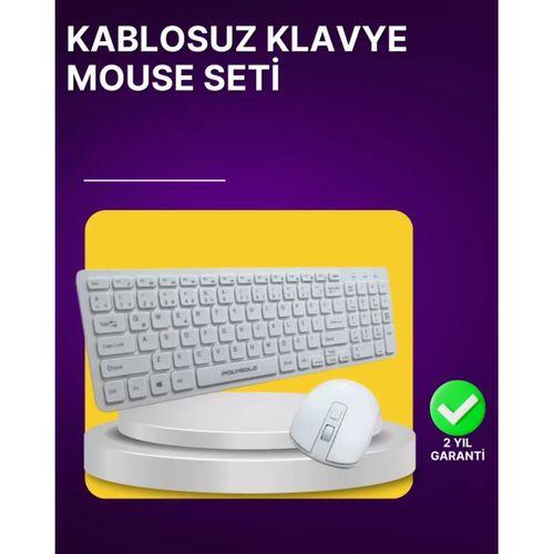 Kablosuz Klavye Ve Mouse Seti - Ergonomik Tasarım, Sessiz Kullanım, Geniş Uyumluluk