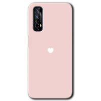 Realme 7 Kılıf HD Desen Baskılı Arka Kapak + Temperli Cam - Sade Kalp