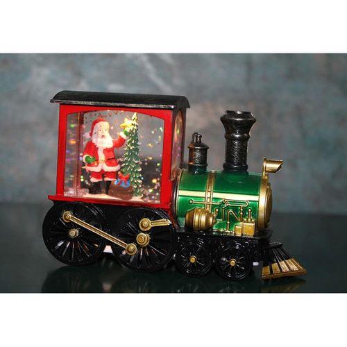 Trenli Yılbaşı Işıklı Kar Küresi