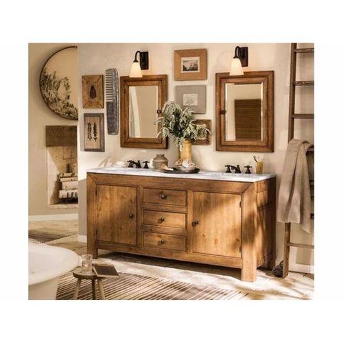 MASİF AHŞAP ESKİTME BANYO DOLABI