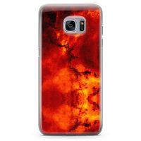 Samsung Galaxy S7 Edge Kılıf Red Night Arka Kapak Koruma Desenli Full Koruyucu