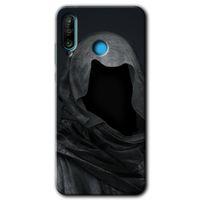 Huawei P30 Lite Kılıf HD Desen Baskılı Arka Kapak + Temperli Cam - Death