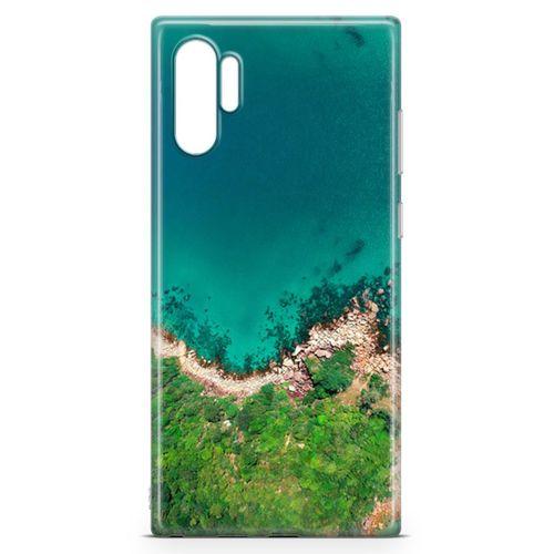 Samsung Galaxy Note 10 Plus Kılıf Mavi Tur Arka Kapak Koruma Desenli Full Koruyucu