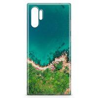 Samsung Galaxy Note 10 Plus Kılıf Mavi Tur Arka Kapak Koruma Desenli Full Koruyucu