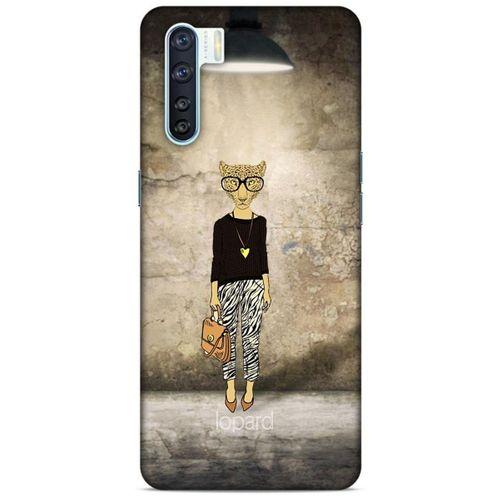 Oppo A91 Kılıf FunnyMaX (20) Koruyucu Kılıf Kahverengi Kaplan