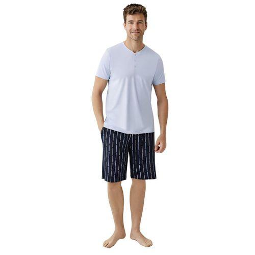 Gömlek Pijama Şort Takım Kadın Ar3578-s