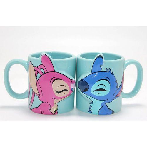 Stitch Ve Angel 3d Figürlü Çift Kupa Bardak Seti