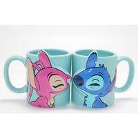 Stitch Ve Angel 3d Figürlü Çift Kupa Bardak Seti