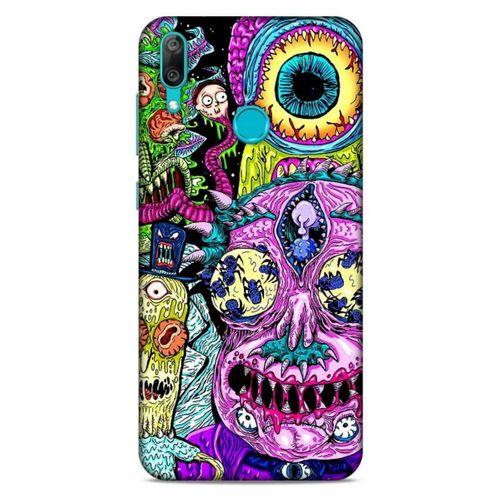 Huawei Y7 2019 Uyumlu Kılıf Rick And Morty (47) Crystal Flex Kılıf Decoy Mortys