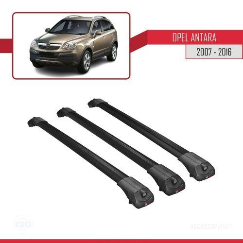 Opel Antara 2007-2016 Arası ile uyumlu ACE-1 Ara Atkı Tavan Barı SİYAH 3 ADET BAR