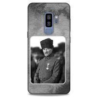 Samsung Galaxy S9 Plus Kılıf Atatürk (38) Neo Hybrid Kılıf Antrasit Taş