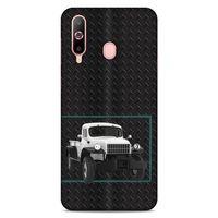 Lopard Samsung Galaxy A60 Uyumlu Kılıf PickUpX (13) Silikon Kap Siyah Beyaz