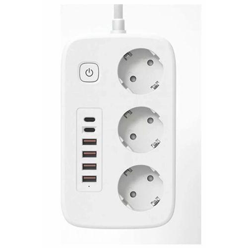 akım Korumalı Priz Ve Masaüstü Şarj İstasyonu Kablosuz 3 Priz ,4 Usb, 2 Type-c Girişli 2 Metre