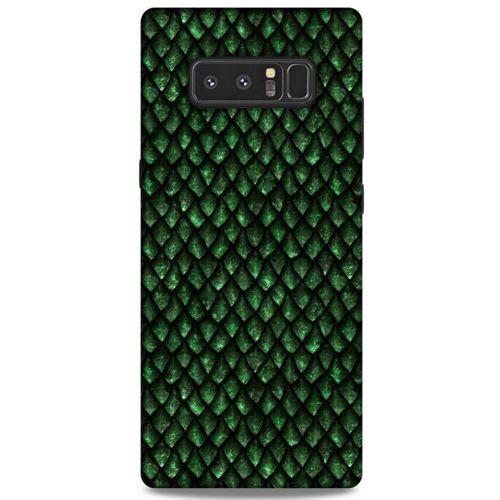 Samsung Galaxy Note 8 Kılıf Dragons (5) Koruma Kabı Ejderha Koyu Yeşil Pul