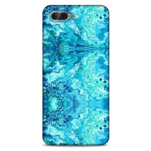 Mermer Desenli (36) Tema Glitter Kılıf Deniz Mavisi Oppo Rx17 Neo Kılıf