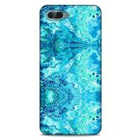 Mermer Desenli (36) Tema Glitter Kılıf Deniz Mavisi Oppo Rx17 Neo Kılıf
