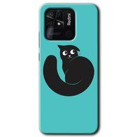 Xiaomi Redmi 10C HD Baskılı Kılıf + 9D Tam Ekran Koruyucu - Cat Vector