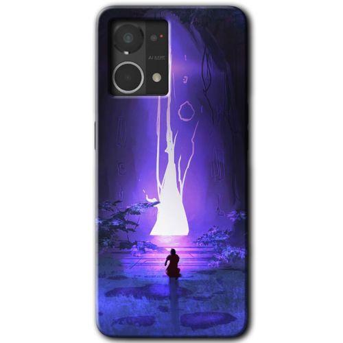 MRCİLETİSİM Oppo Reno 7 4G Kılıf HD Desen Baskılı Arka Kapak+Temperli Cam - Wanderer Silhouette