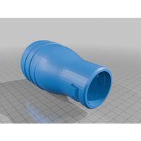 Toz Toplama Adaptörü 2 1/2 Flex Hortumdan Cen Tech Quick Click Sisteme 3D Baskı (Bu ürün Sadece Plastik parçadır - Almadan Önce Soru Sorabilirsiniz)