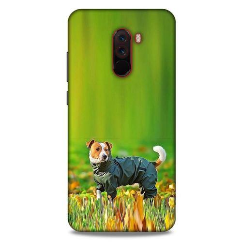 Xiaomi Pocophone F1 Kılıf Köpek Kıyafetleri (26) Tpu Silikon Kılıf Jack Russell Yağmurluk