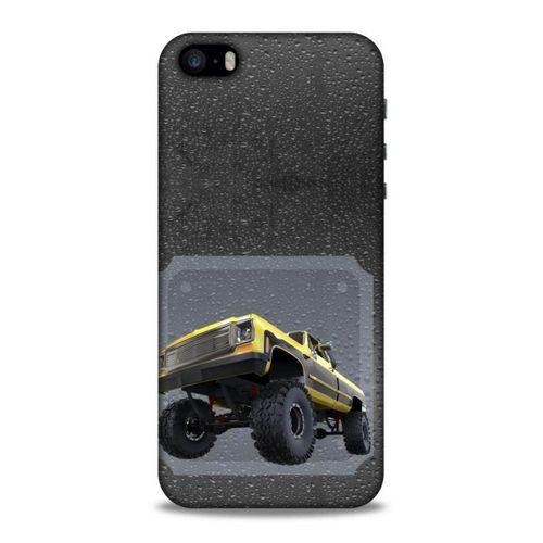 Lopard Apple Iphone 5 Uyumlu Kılıf PickUpX (22) Tam Koruma Kılıfı Sarı Siyah