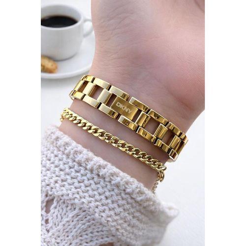 DKNY 2 Yıl Garantili 3 Atm Suya Dayanıklı Kararma Renk Atma Yapmaz Kadın Kol Saati+Bileklik DL009.15