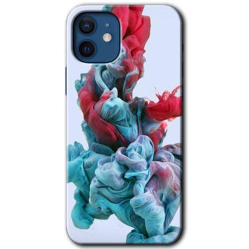 MRCİLETİSİM iPhone 12 Kılıf HD Desen Baskılı Arka Kapak + Temperli Cam - Renkli Karışım