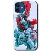 MRCİLETİSİM iPhone 12 Kılıf HD Desen Baskılı Arka Kapak + Temperli Cam - Renkli Karışım