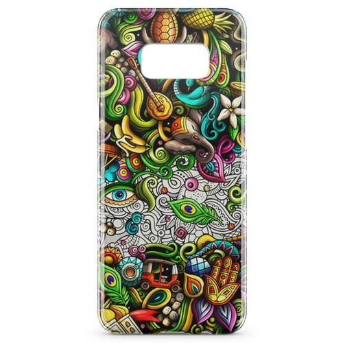Samsung Galaxy S8 Kılıf Hindistan Doodle Arka Kapak Koruma Desenli Full Koruyucu