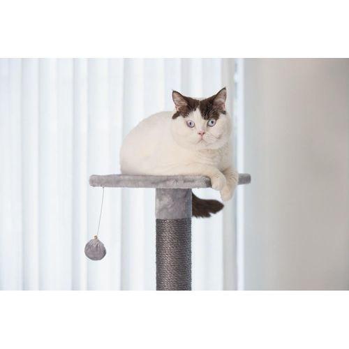 Beeztees Kedi Köşe Tırmalama ve Oyun Evi, Gri, 40x40x135cm