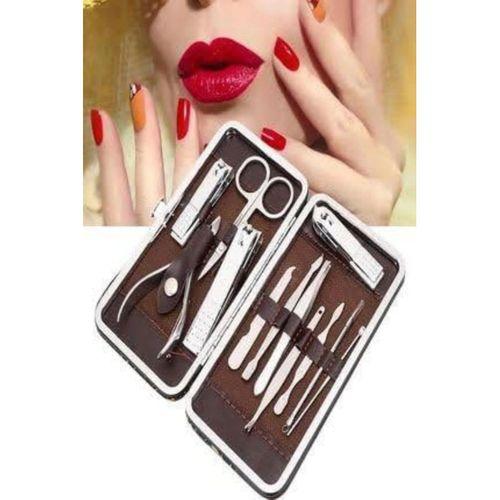 Tırnak Bakım Seti Tırnak Düzeltme Batık 12 Parça Çanta Tipi Manikür Pedikür