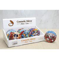 Sevimli Köpek Tasarımıyla Taş İşlemeli İnce El Aynası Yuvarlak