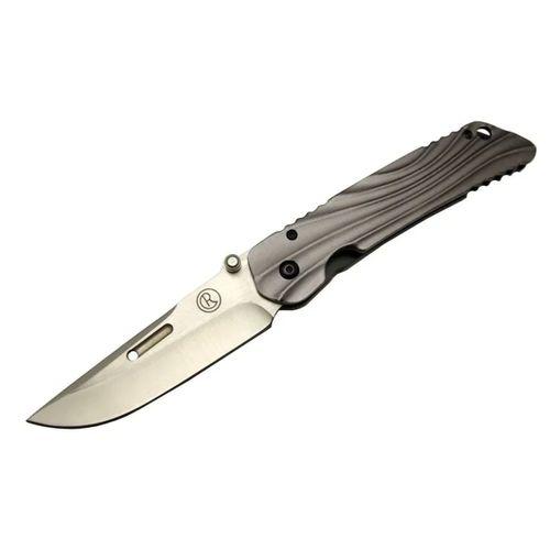 Umnumzaan T 50 Gri Kamp Çakı 22,5cm - Manuel, Kemerlikli, Oluklu