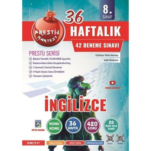 8. Sınıf Haftalık İngilizce Denemeleri Omega Nartest Yayınları
